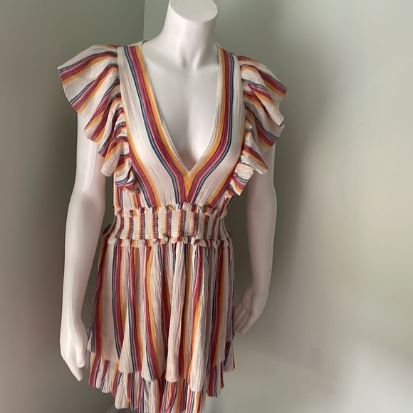 SAYLOR Stripe Dress Revolve Size Medium - Picture 3 of 8